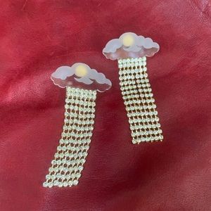 Melody Eshani Cloud Crystal Drop Earrings